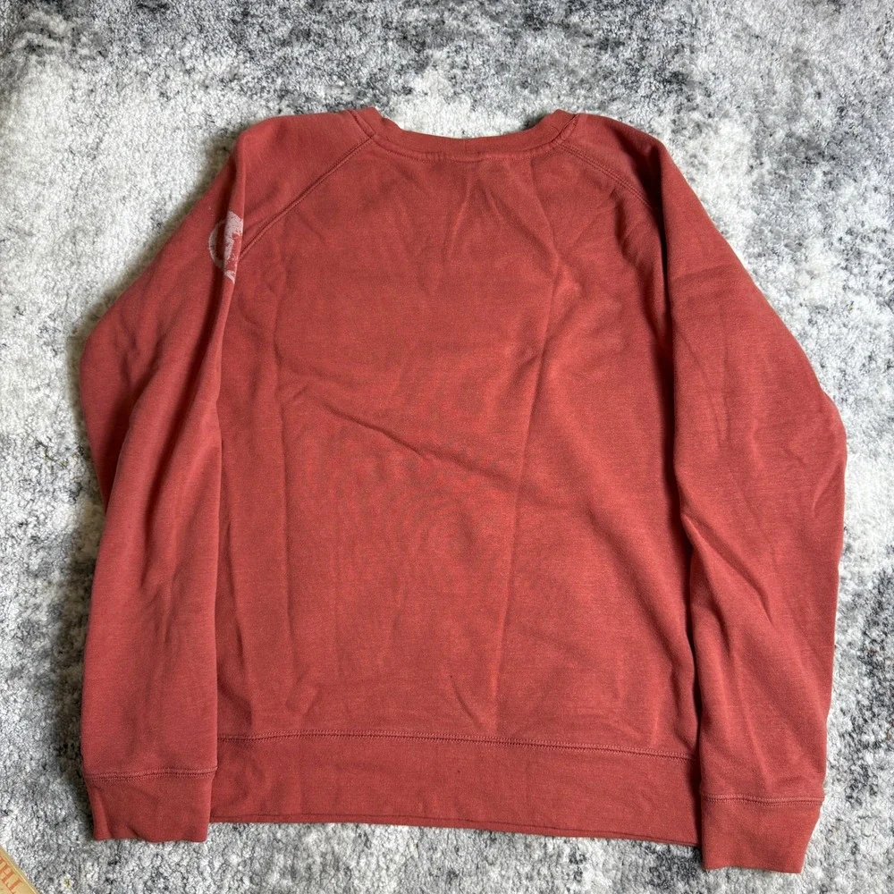 Carhartt Women Red‎ I Heart Carhartt Graphic Crewneck Sweatshirt Large Raglan L